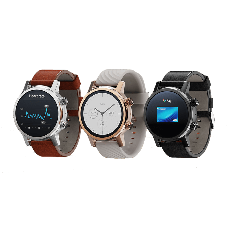 MOTO Motorola 360 3rd Gen Smartwatch - Stainless Steel Case With 20mm  Bands, All-day Battery, & WearOs Black, One Size, M360FS19-PB : Buy Online  at Best Price in KSA - Souq is